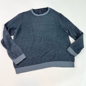 Grayers Clothiers Sweater Mens XL Blue Merino Wool Blend Crew Neck Pullover